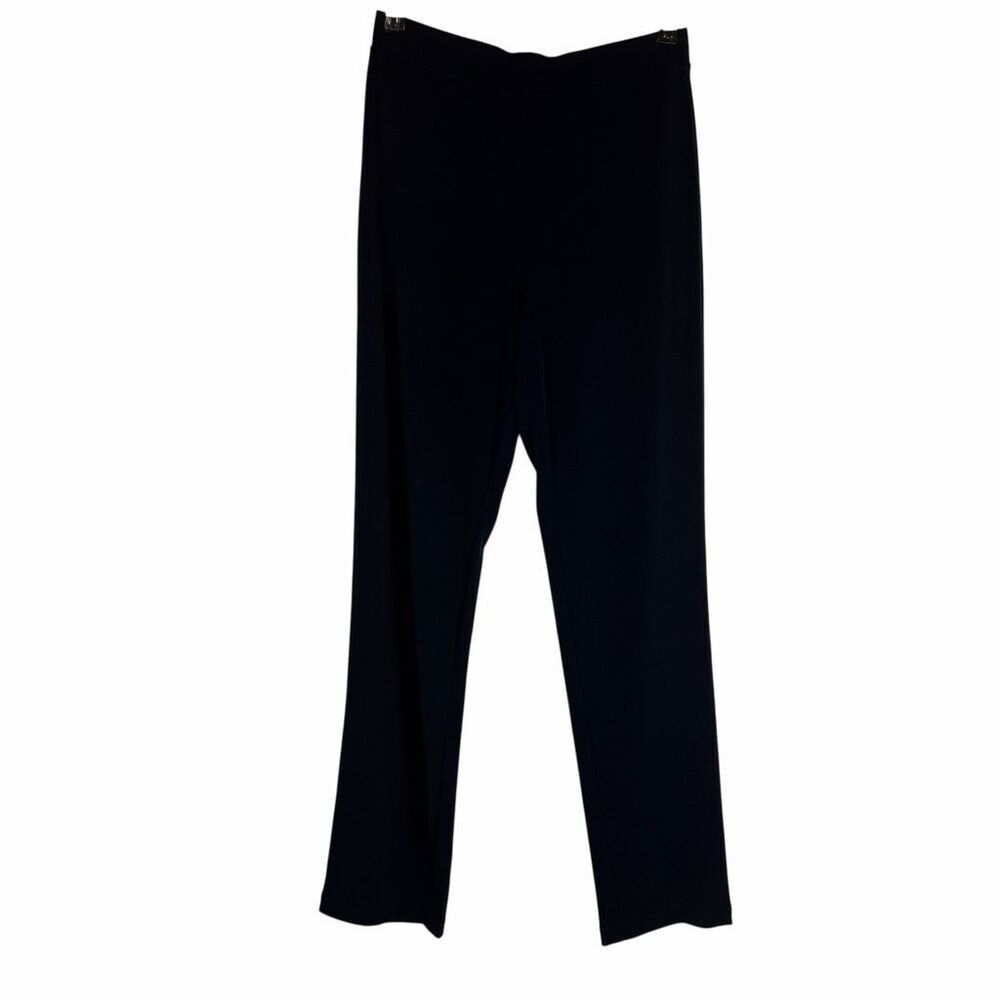 Susan Graver XS Essential Liquid Knit Straight Leg Navy